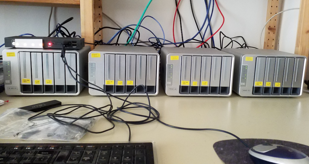 picture of my 4 F5-422 nodes in their temporary location