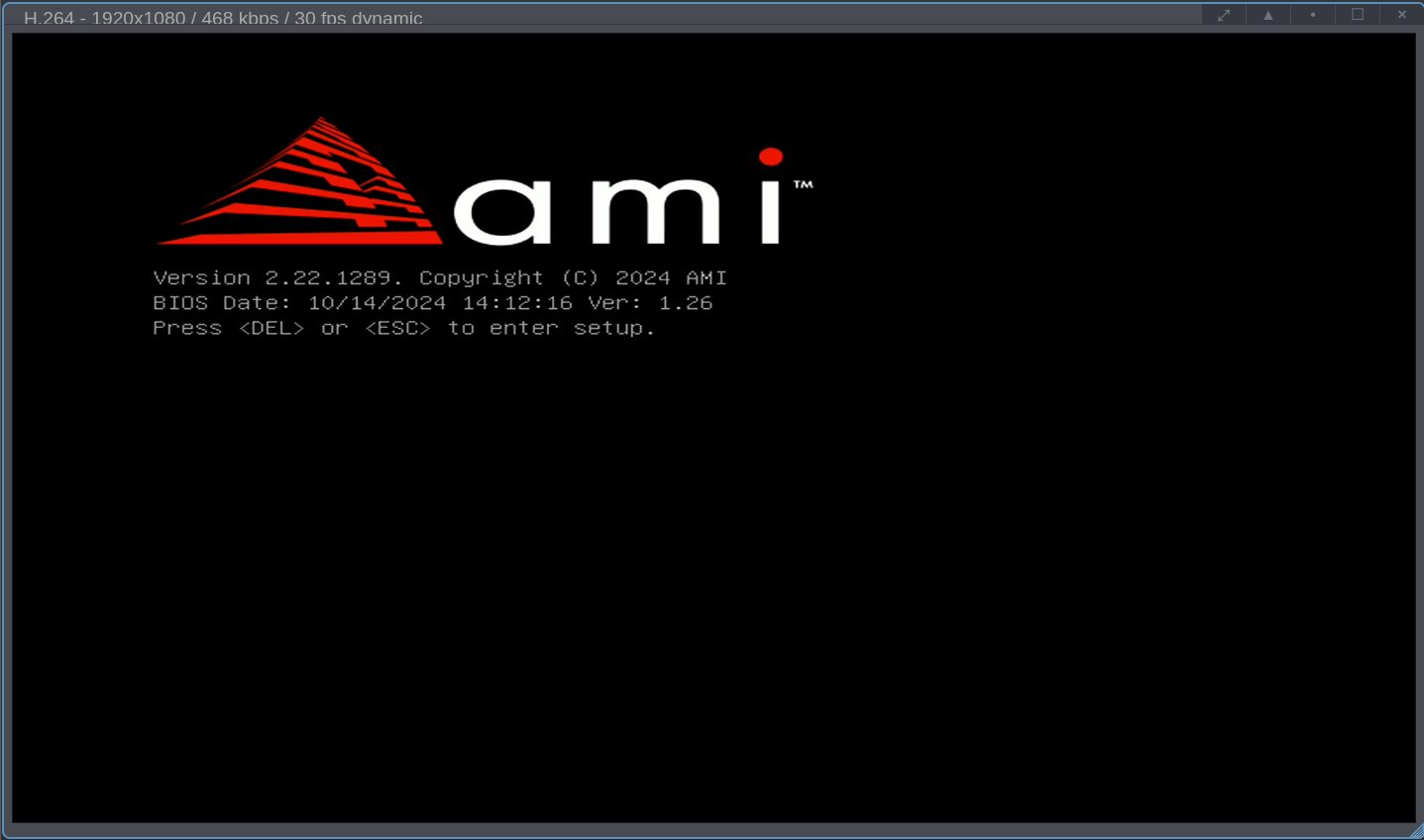 quiet boot disabled shows an ami POST screen containing the info press del or esc to enter setup